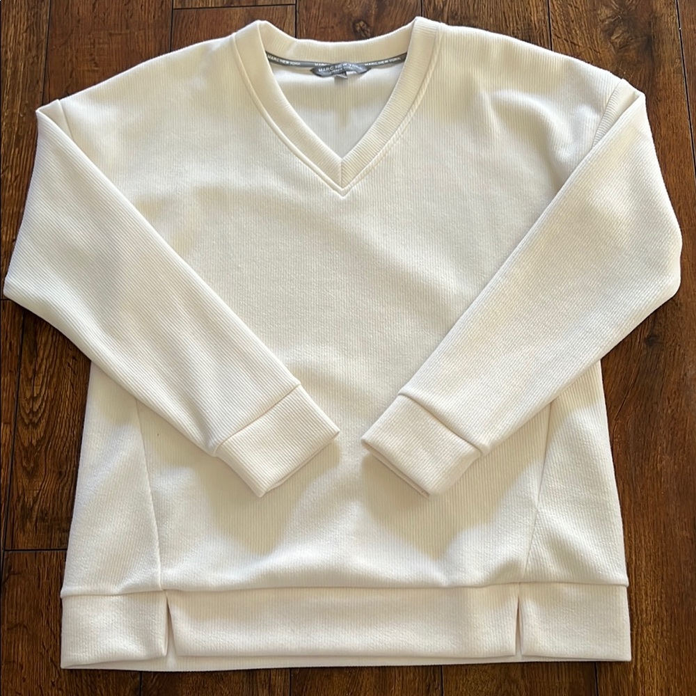 Marc New York Ivory V-Neck Sweater